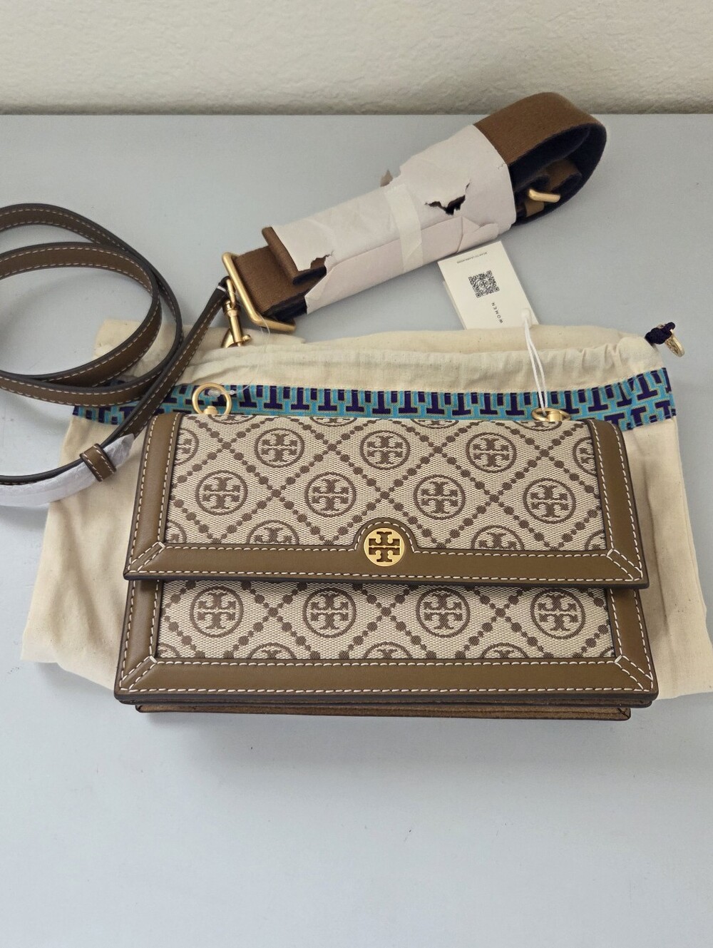 Tory Burch T Monogram Mini Jacquard Shoulder Bag Crossbody